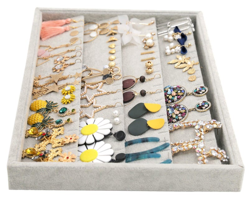 Stratalife Earring Organizer Tray Stud Earring Organizer Stackable Earring Tray Jewelry Earring Holder Display Drawer Organizer for Earrings Stud Earrings Storage Drawer Inserts - Image 3